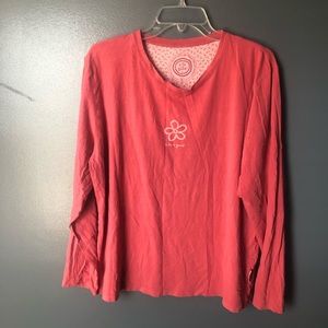Life Is Good Pink Long Sleeve Night Shirt - XL
